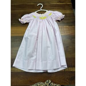 Smocked Pink Tea Cup Dress Size 9 Months